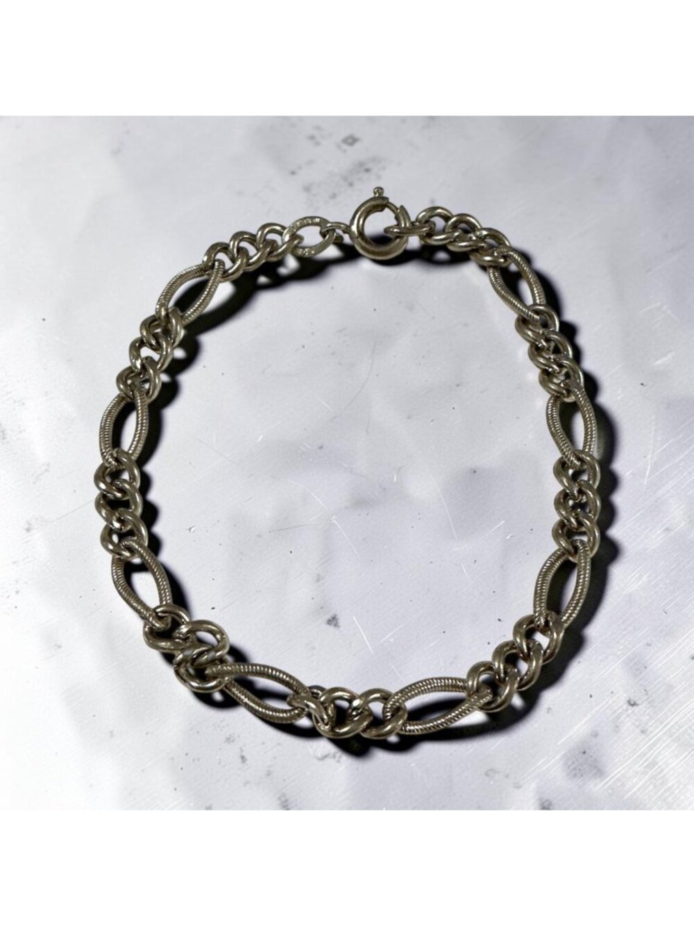 Vintage Beau Sterling Silver Starter Charm Bracelet 6.5 Inches Signed 5.9 Grams